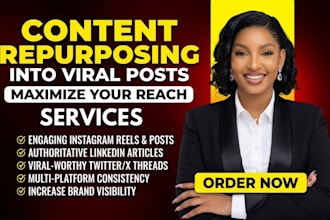 repurpose your content into viral instagram, linkedin and twitter posts