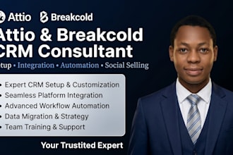 setup attio breakcold CRM integration,consultant social selling and automation