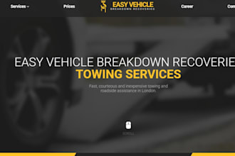 design wordpress towing dispatch roadside assistance website