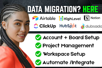 do data migration on trello hubspot airtable notion zoho jira asana clickup odoo