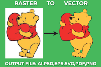 vectorise the image and redesign the logo