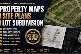 create boundary maps, subdivision plans and site planning designs