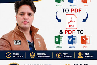 convert PDF to word, excel, PPT and vice versa