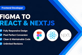 convert figma to reactjs or nextjs web app