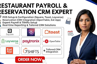 setup square pos infrasys toast loyverse paytronix opentable eat app 7shifts crm