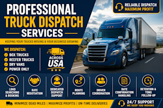 provide truck dispatch services for all equipments in USA