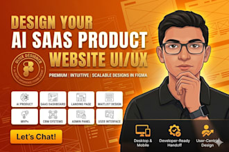 design your ai saas product and startup website UI UX in figma