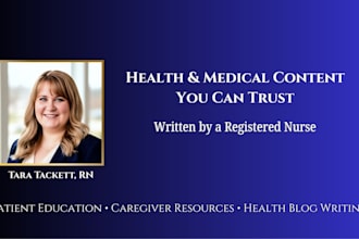 write health and medical content as a registered nurse
