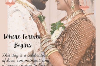 design a luxury wedding magazine and editorial layout