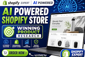 build ai shopify store development stunning home page design