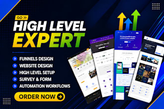 build gohighlevel sales funnel, setup website, create ghl automations, workflows