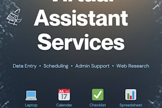 be your virtual assistant for data entry, scheduling, and admin support