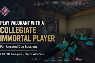 play valorant with you as a collegiate immortal player