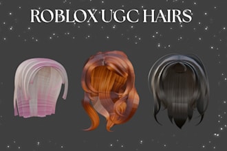 create roblox ugc hair based on your reference and my style