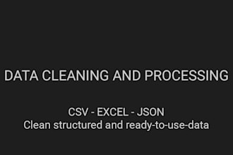 clean, convert or organize your data