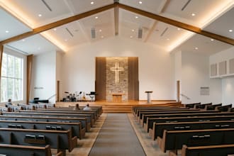 design modern 3d church interior and exterior models