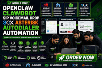 install openclaw clawdbot sip voicemail drop, 3cx asterisk autodialer automation