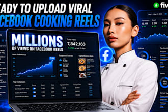 give amazing cooking reels for ready to upload facebook