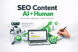 write SEO blog posts and articles using ai and human editing