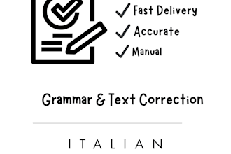 proofread and manually correct italian texts