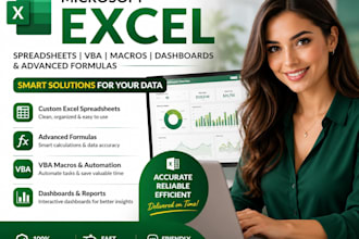 create microsoft excel spreadsheets, excel vba, macros, dashboards and formulas
