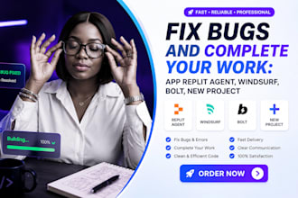 develop fix bugs web app rork app replit agent windsurf bolt new postman vs code