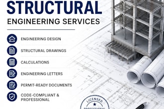 do civil and structural engineering design, drawings, and calculations letter