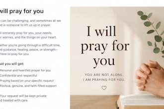 pray for you and guide you