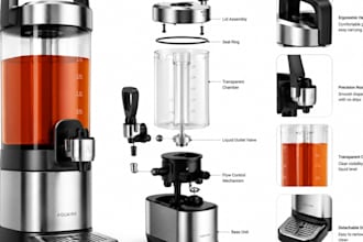 design beverage dispenser kettle grinder mechanical machine cad kitchen product