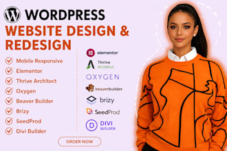 wordpress website elementor thrive beaver brizy oxygen seedprod divi