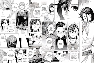 manga panel, nsfw manga page, manga storyboard, graphic novel webtoon artist