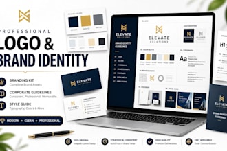 design a professional logo, branding kit and corporate brand identity guidelines