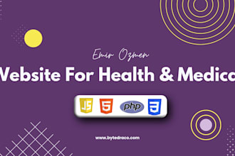 build medical, healthcare and hospital website