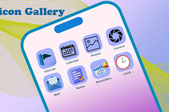 design modern app icon for mobile app and web app