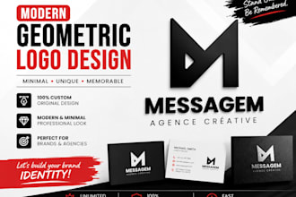 design a modern minimalist geometric logo design