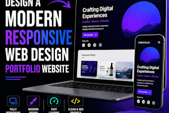 design a modern responsive web design portfolio website