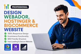 design responsive webador, hostinger, shift4shop and bigcommerce website