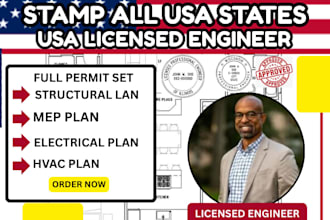 stamp all usa states, texas pe stamp, california usa stamp, building permit plan