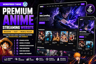 create a premium anime streaming wordpress website like crunchyroll