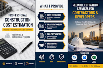 do construction cost estimation and quantity takeoff