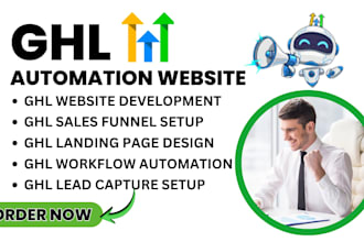 design ghl funnel, ghl website, ghl automation setup, landing page, ghl expert