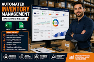 build automated inventory management dashboard in excel