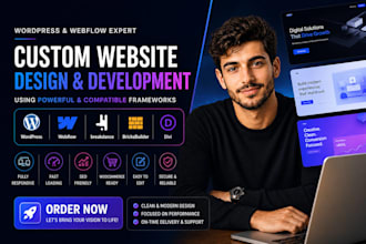 design webflow and wordpress website using breakdance elementor and brickbuilder