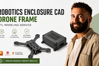 robotics enclosure cad drone frame stl modeling service studio