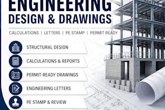 do civil and structural engineering design, drawings,  letter, screened porch