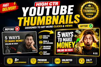 design viral faceless youtube thumbnails with high ctr