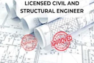 civil and structural engineer stamp letter, engineer stamp report, stamped plan
