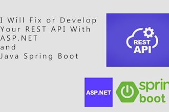 build or fix rest API using asp dotnet or java spring boot