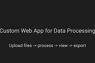 build a custom web application to process your data files