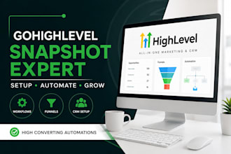setup ghl snapshot, workflows and funnels